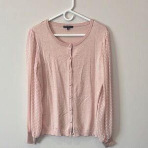 Adrianna Papell Pink Cardigan Sweater